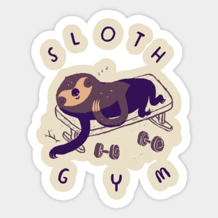 sloth gym Sticker